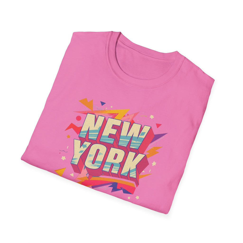 New York Retro Pop Art T-Shirt | Colorful City Typography