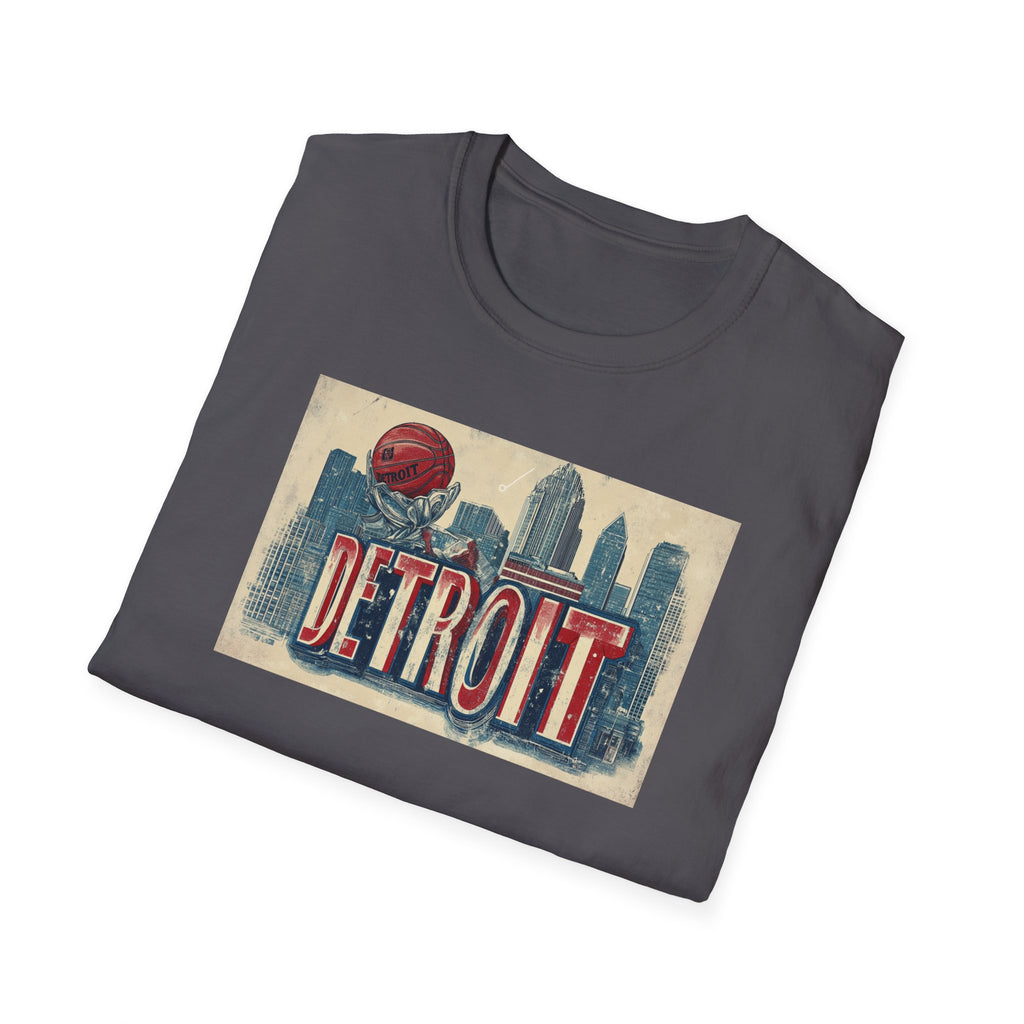 Detroit skyline vintage postcard T-Shirt | Retro city skyline tee
