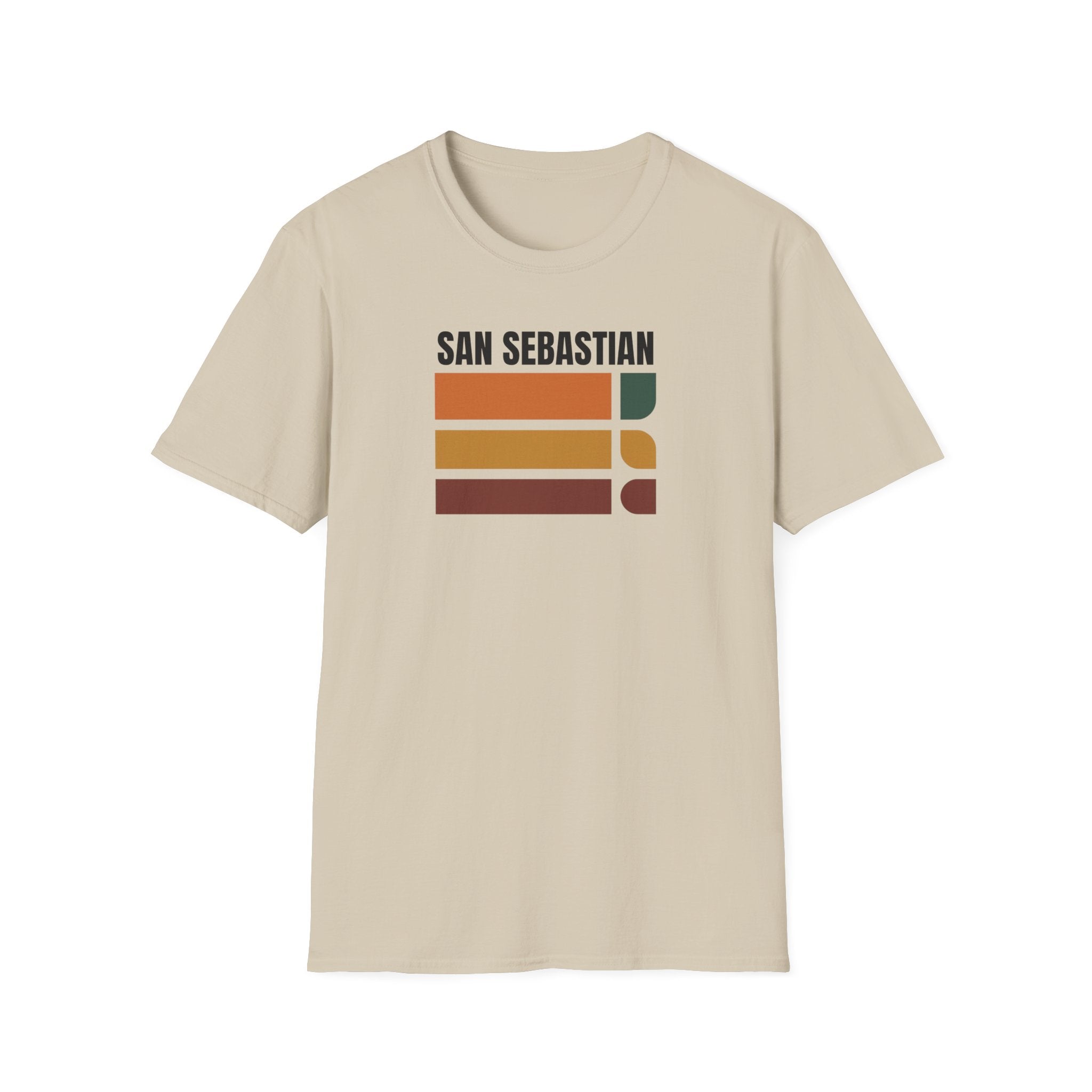 San Sebastian Retro Stripes T-Shirt | Vintage Sunset City Tee