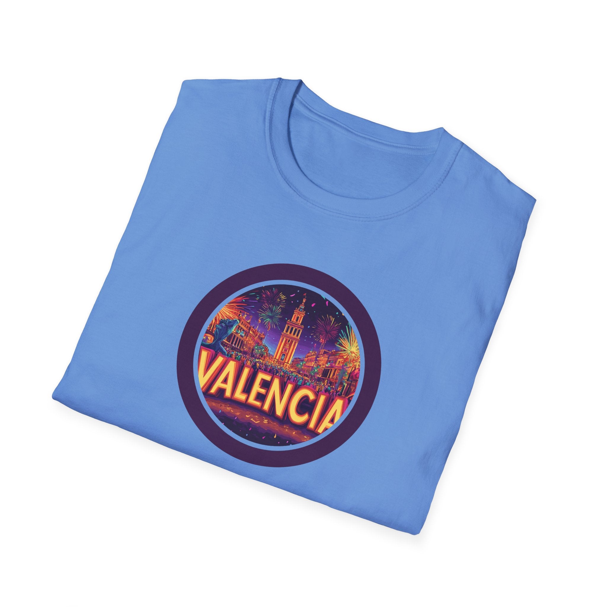 Valencia skyline circle logo T-Shirt | Spain travel souvenir