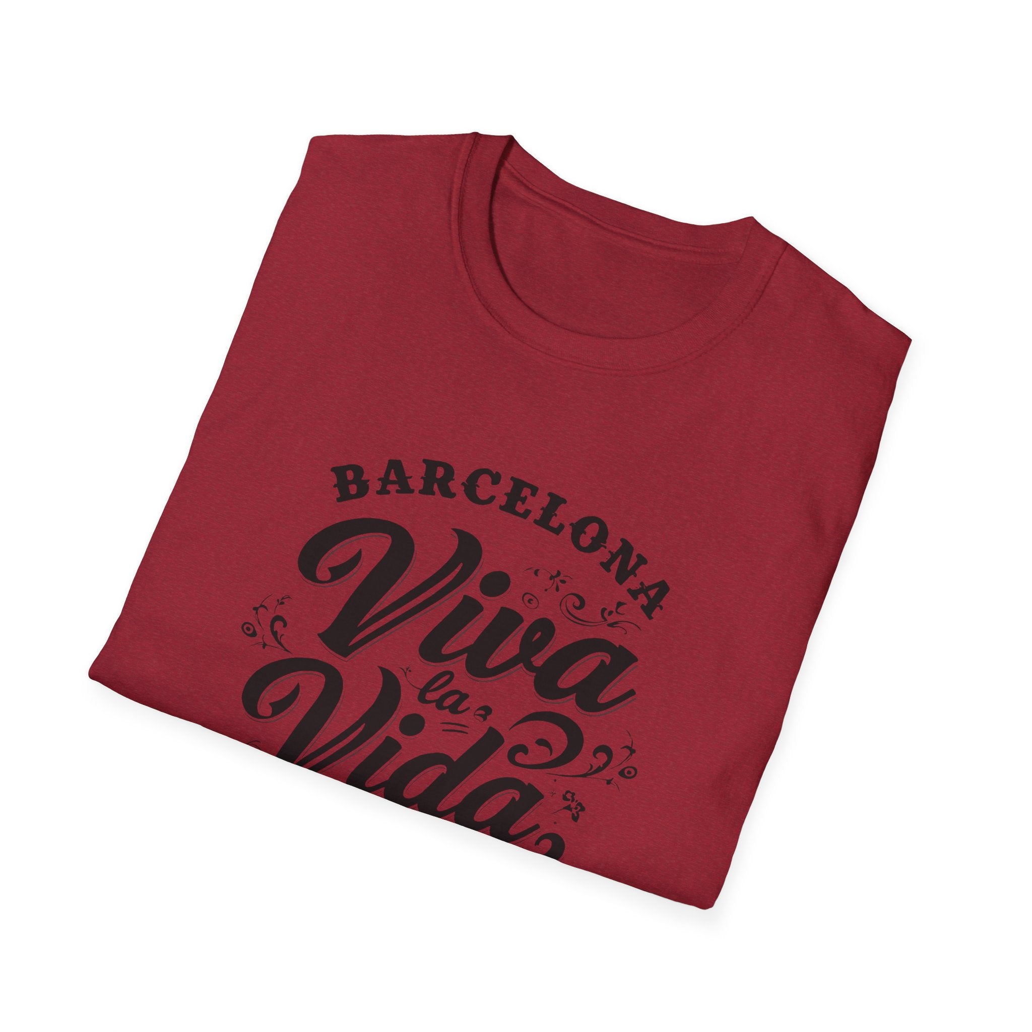 Barcelona Viva la Vida T-Shirt | Spanish Phrase Typography Tee