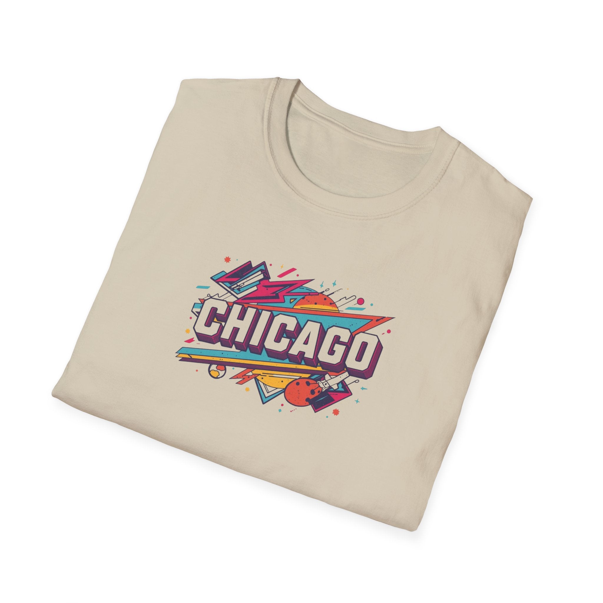 Chicago Retro Graphic T-Shirt | City Pride, Colorful Urban Badge