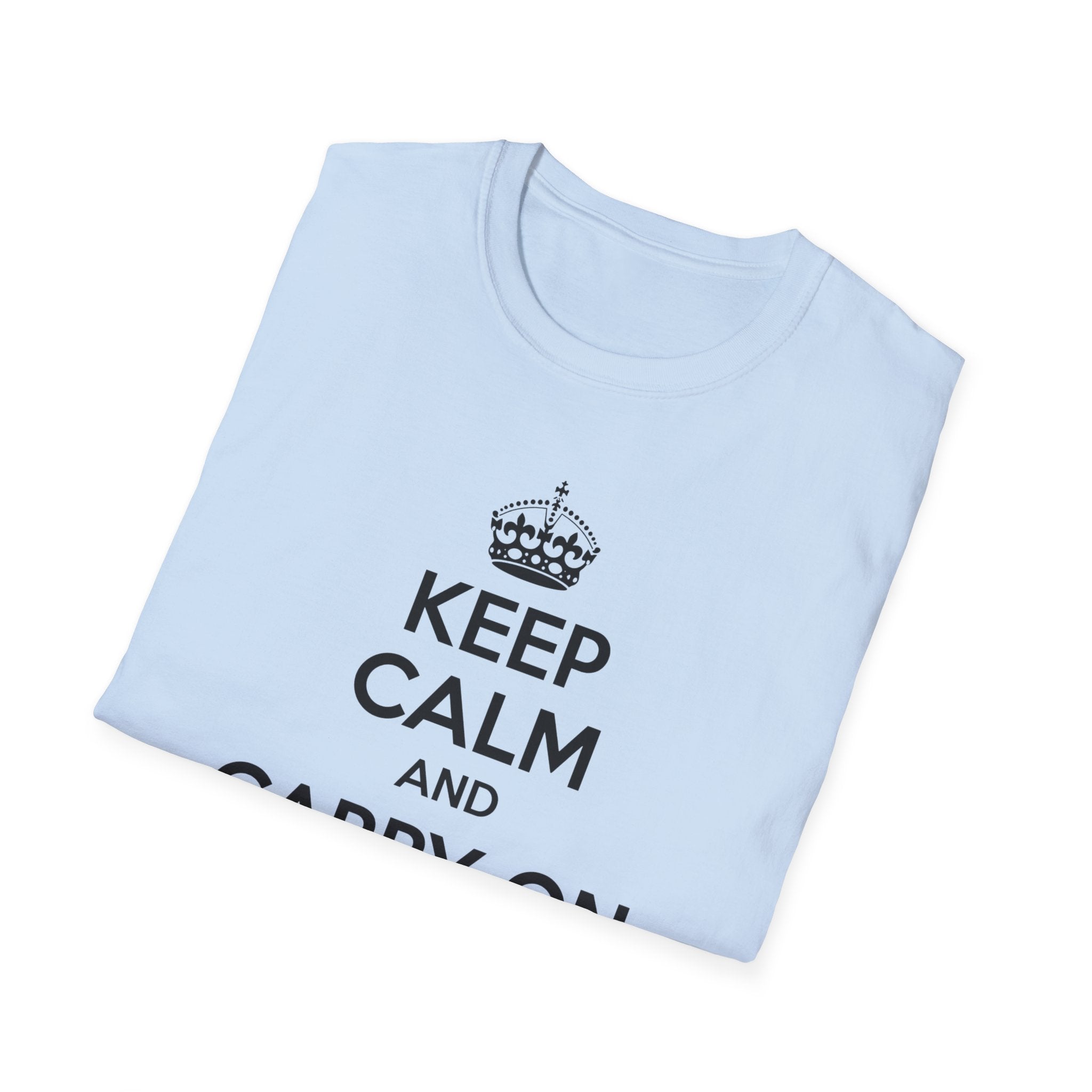 Keep Calm and Carry On T-Shirt | Classic Crown Typography