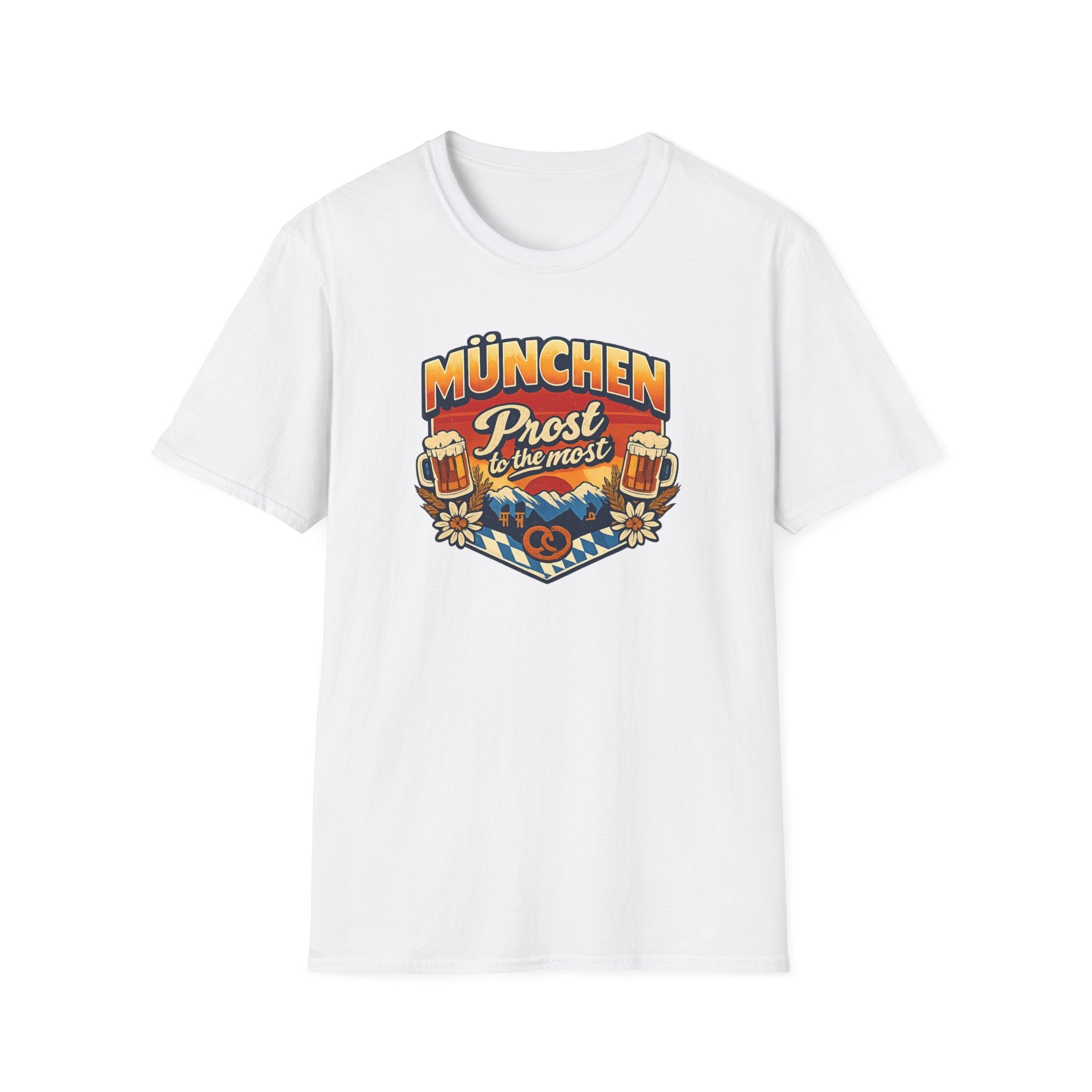 München Prost T-Shirt – Oktoberfest Beer & Pretzel Graphic Tee