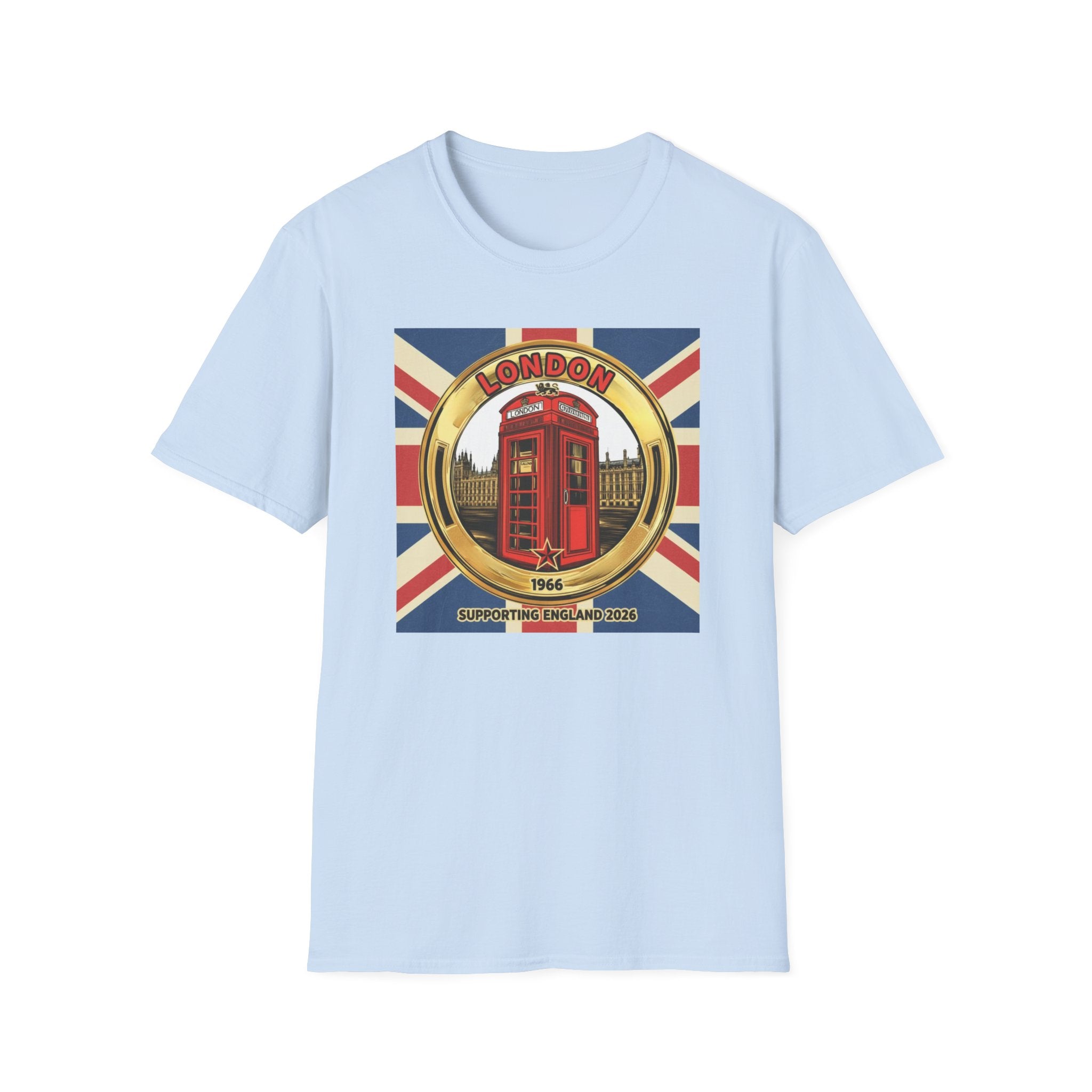 London Phone Booth T-Shirt World Cup 2026 — Vintage Union Jack Travel Supporters Tee