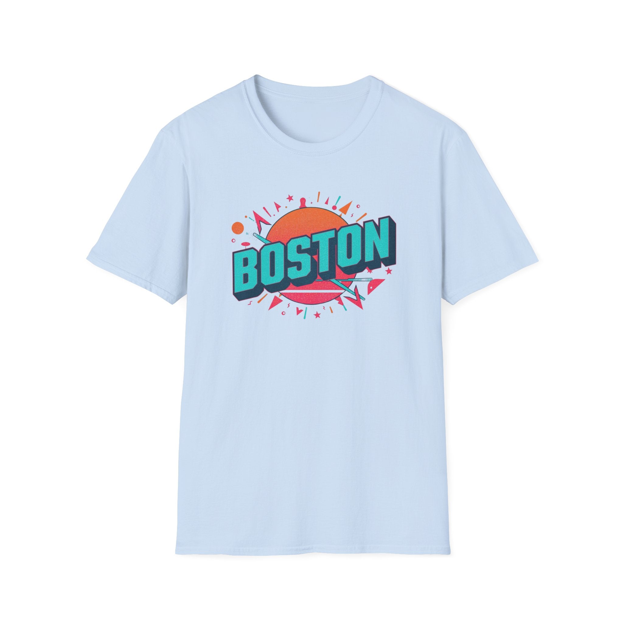 Boston Retro Sunset T-Shirt — Colorful City Graphic Tee