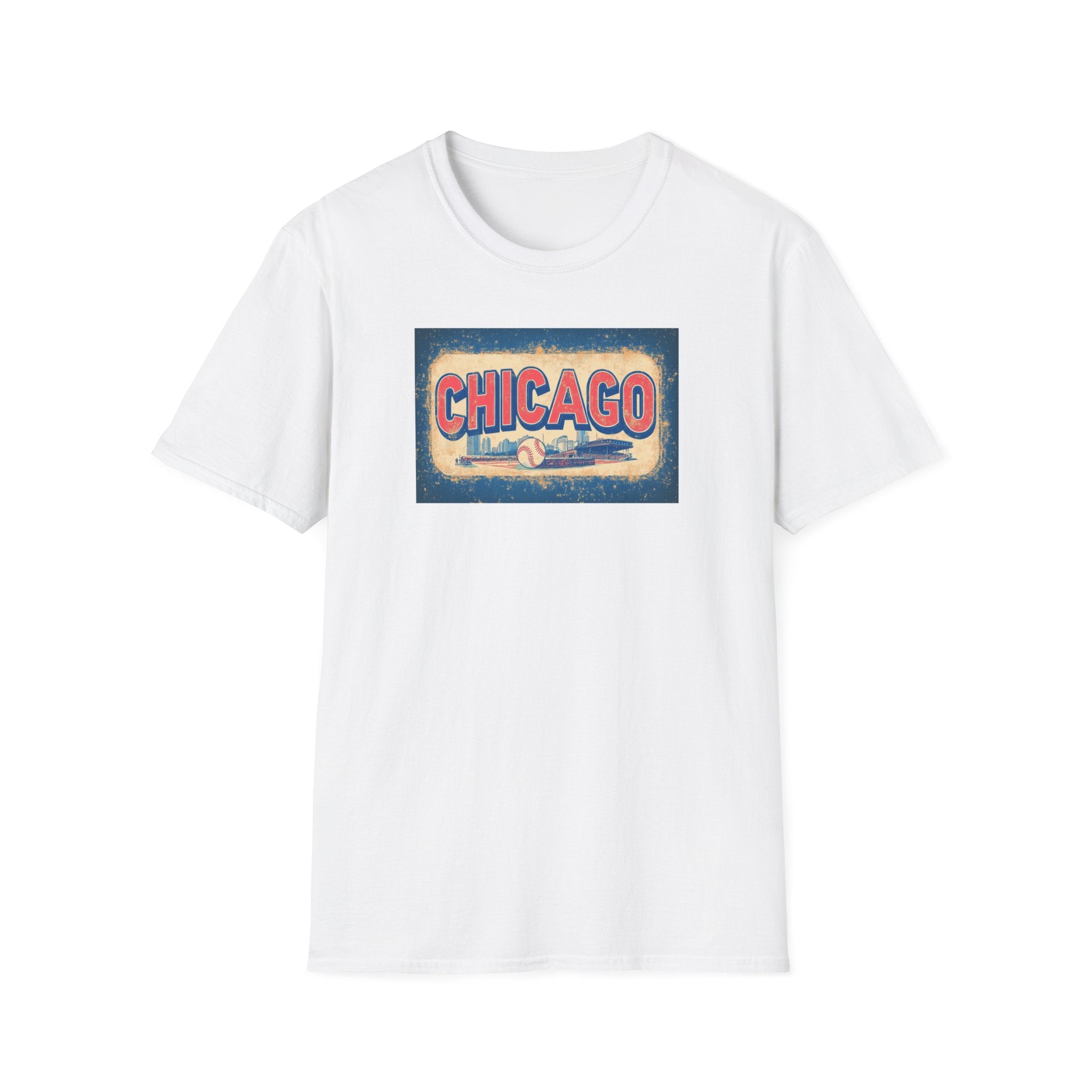 Chicago Retro Skyline T-Shirt | Vintage City Typography