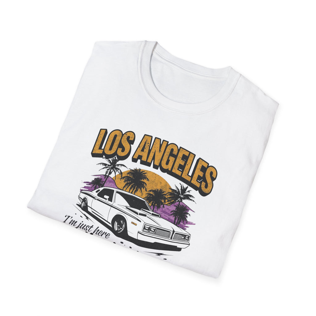 Los Angeles Retro Car T-Shirt — "For the Street Cred" Vintage Sunset Tee