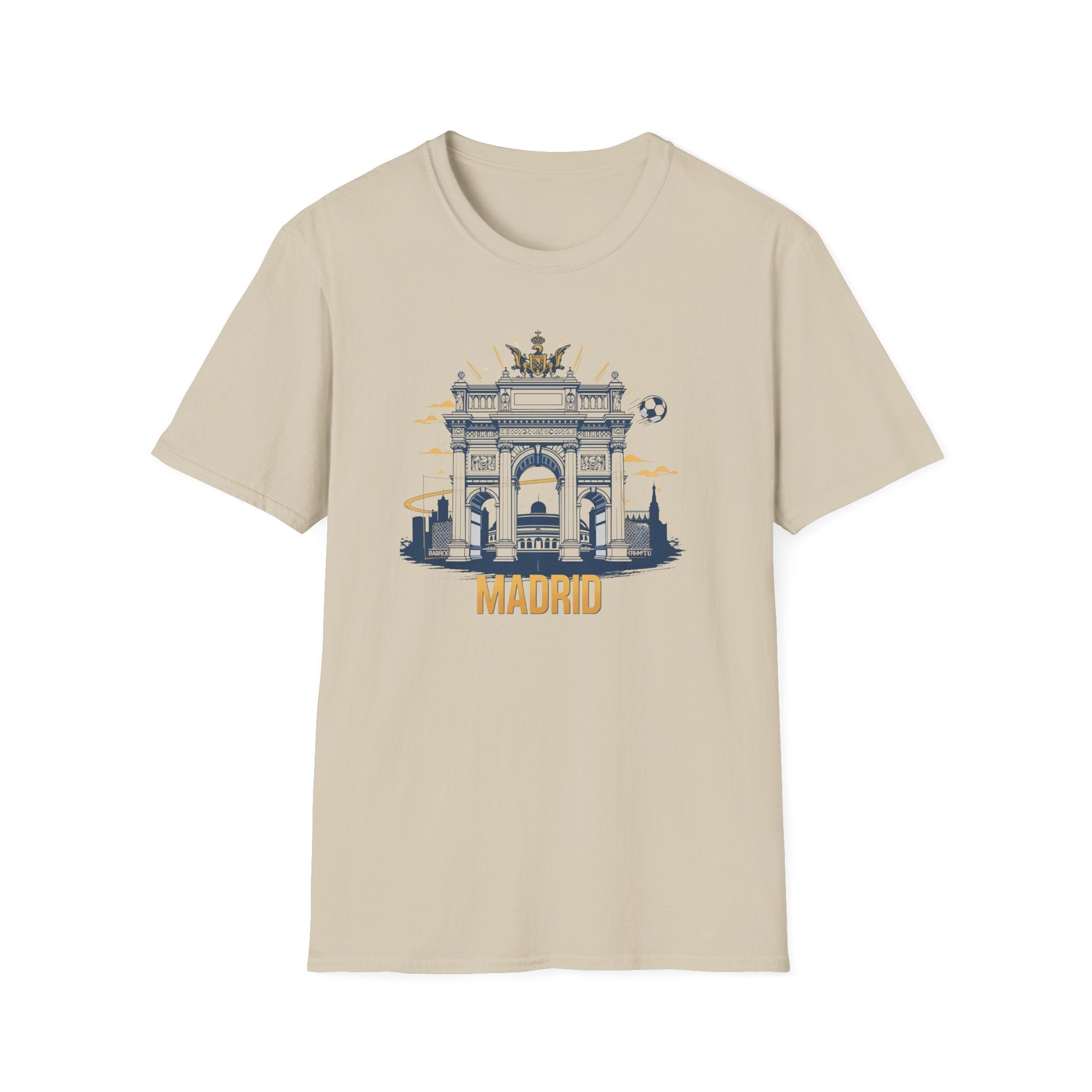 Madrid Arch Illustration T-Shirt | Puerta de Alcalá Landmark Tee