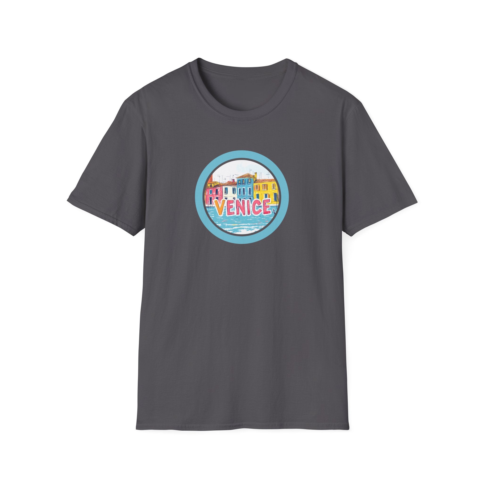 Colorful Venice Canal Illustration T-Shirt | Travel Souvenir