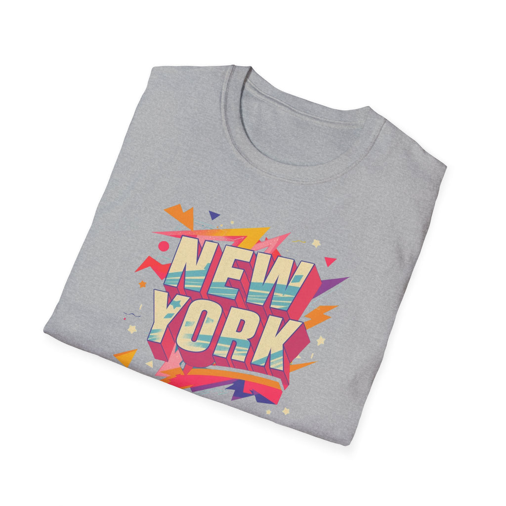 New York Retro Pop Art T-Shirt | Colorful City Typography