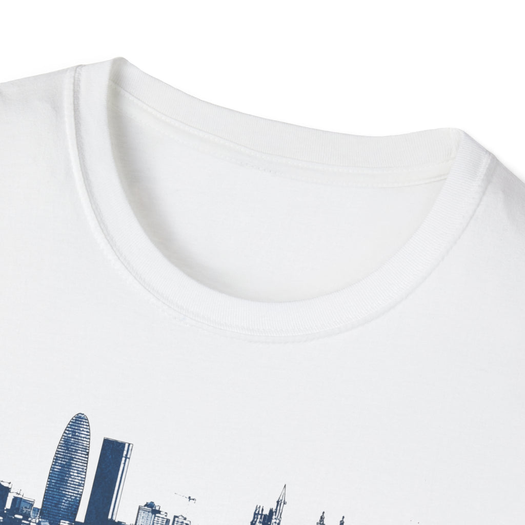 Barcelona skyline paint splash T-Shirt | Spanish city travel tee