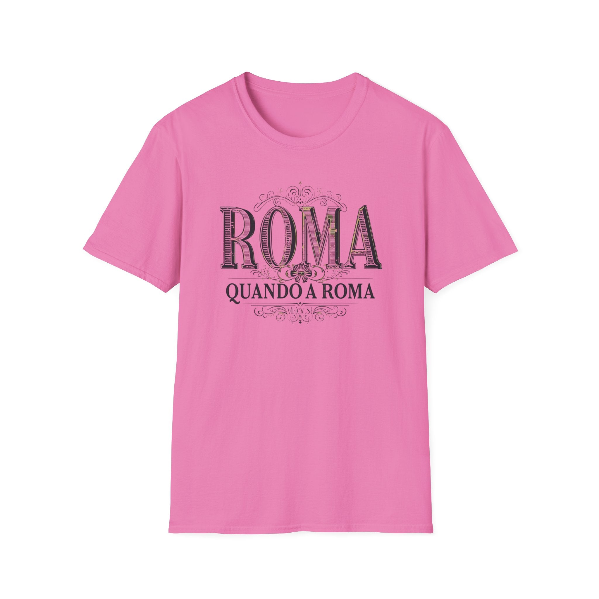 Roma Quando a Roma T-Shirt | Vintage Roman Travel Typography