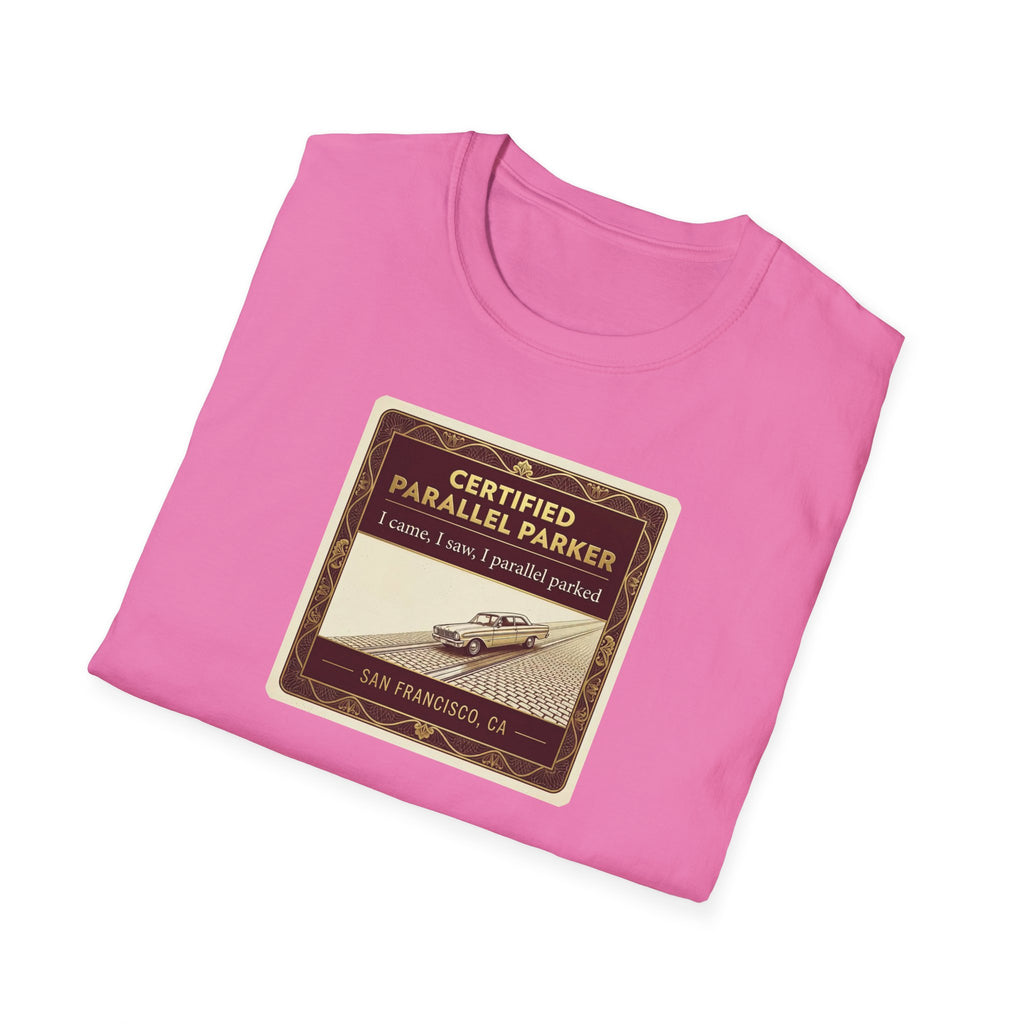 Vintage Airplane T-Shirt — "Certified Parallel Parker" Retro Pilot Tee
