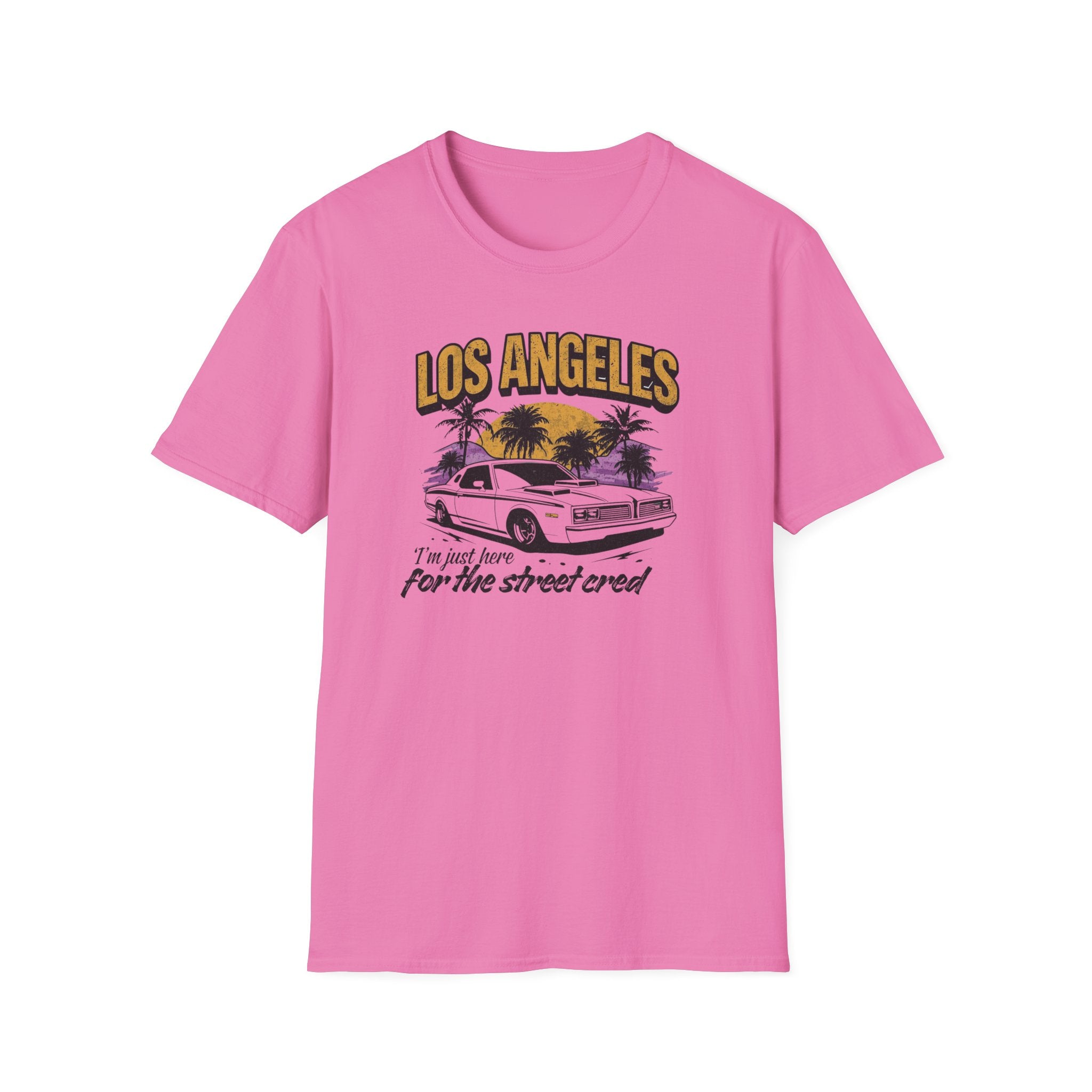 Los Angeles Retro Car T-Shirt — "For the Street Cred" Vintage Sunset Tee