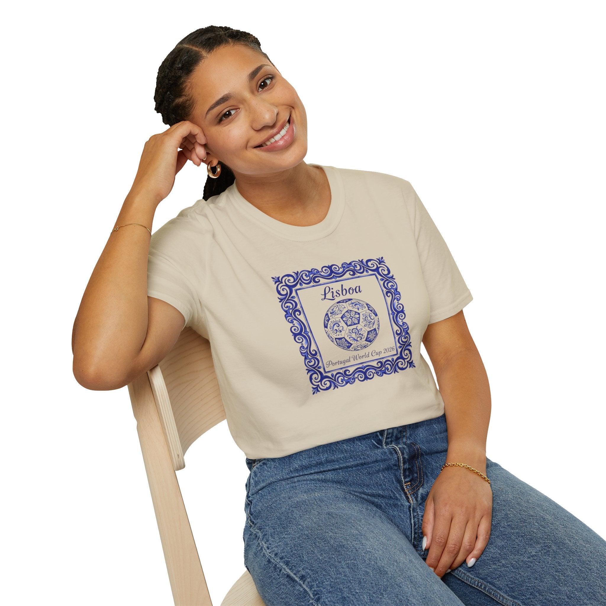 Lisboa Azulejo T-Shirt — Portuguese Tile Vintage Travel Tee