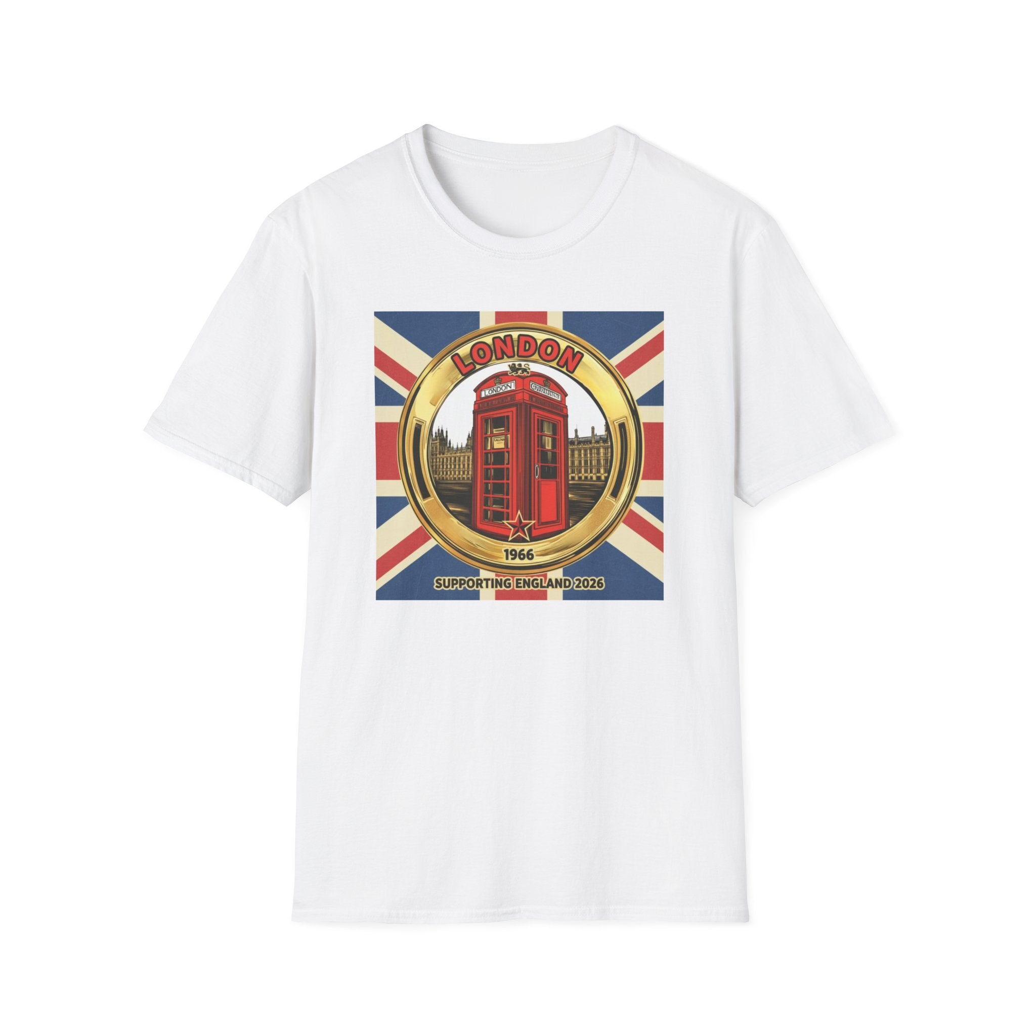 London Phone Booth T-Shirt World Cup 2026 — Vintage Union Jack Travel Supporters Tee