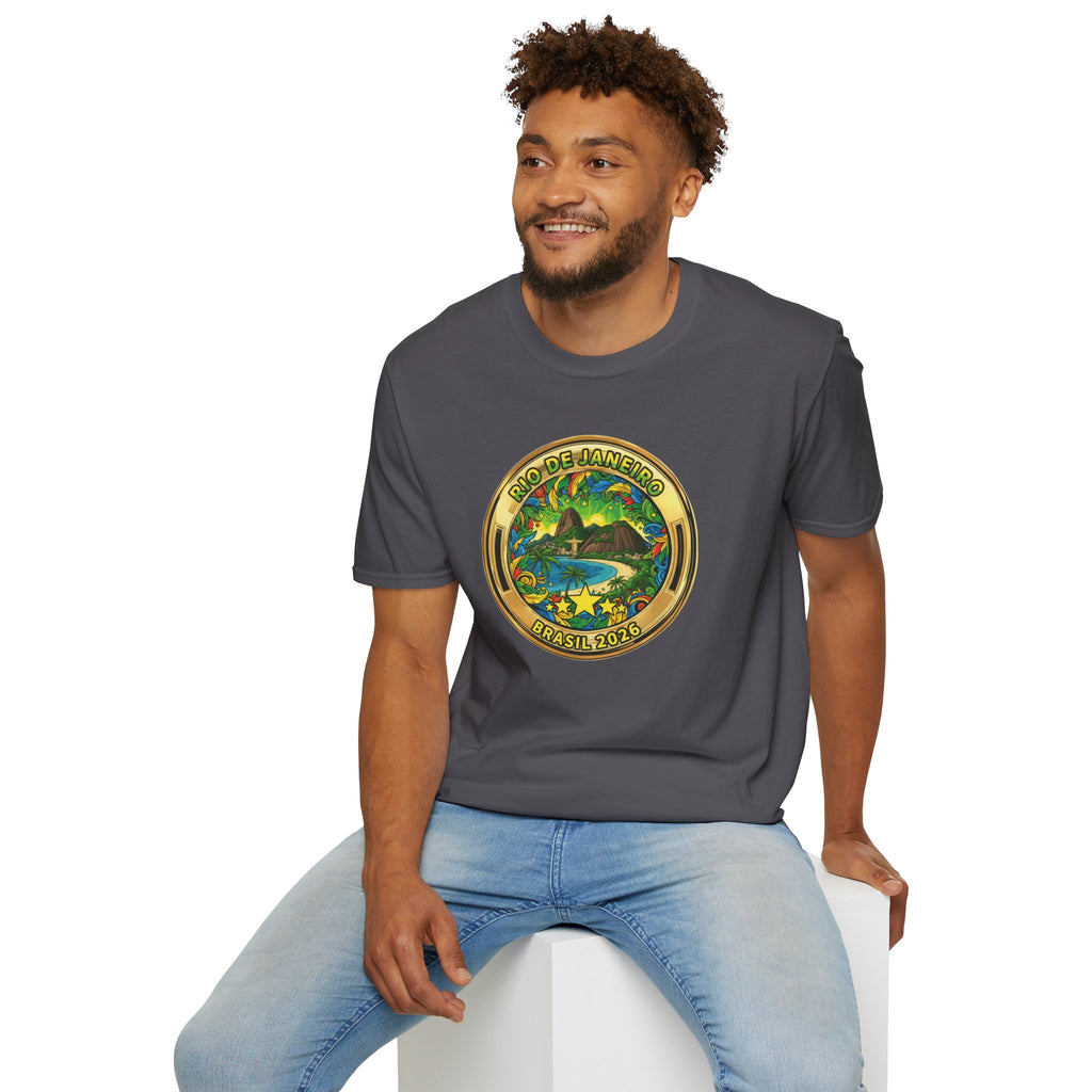 Rio de Janeiro Brazil Travel T-Shirt World Cup 2026 — Vintage Tropical Beach Badge