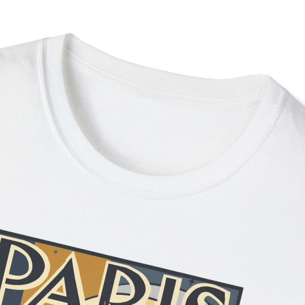 Paris Travel Poster T-Shirt — Retro Art Deco Cityscape Tee