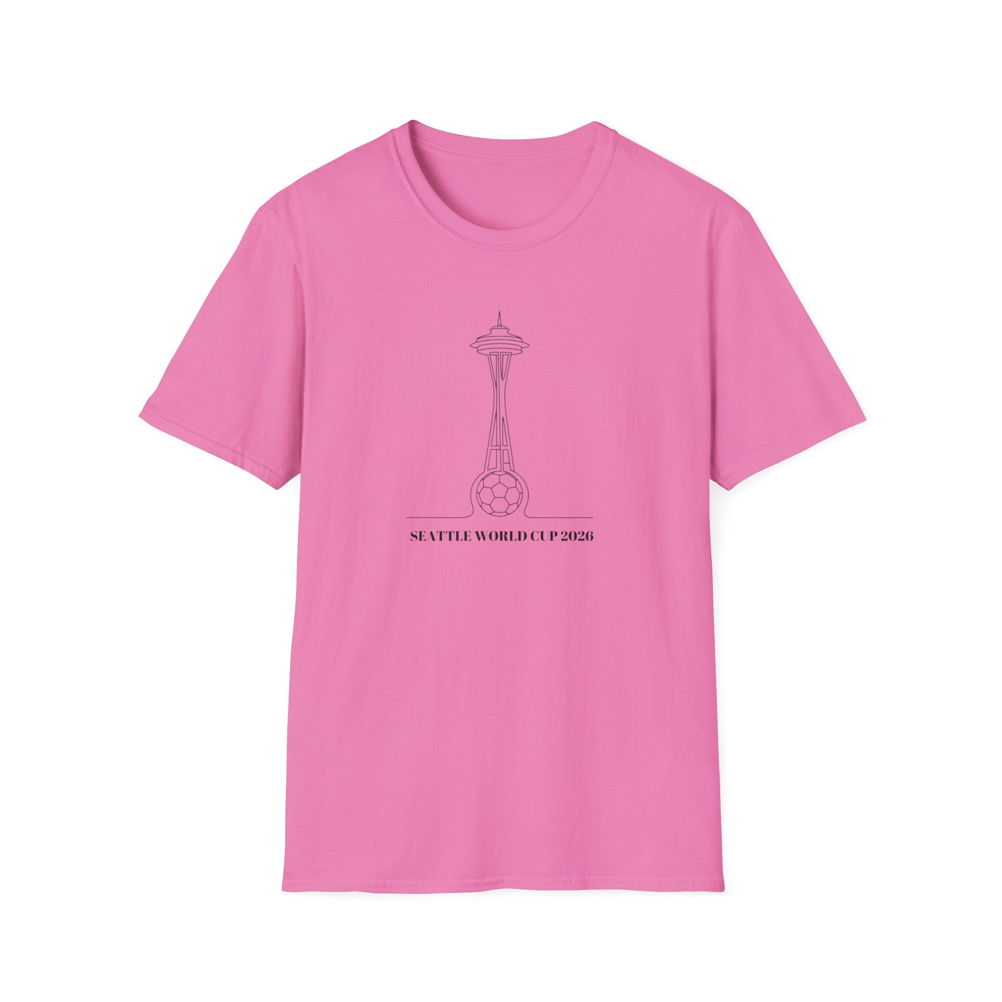 Seattle Space Needle Sketch T-Shirt — Minimalist 'Seattle World Cup 2026' Souvenir Tee
