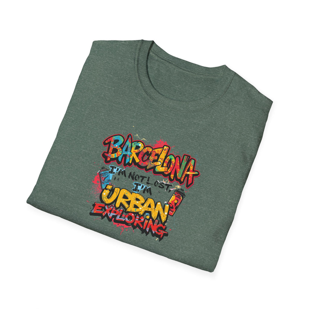 Barcelona Urban Graffiti T‑Shirt – Colorful Street Art Travel Tee
