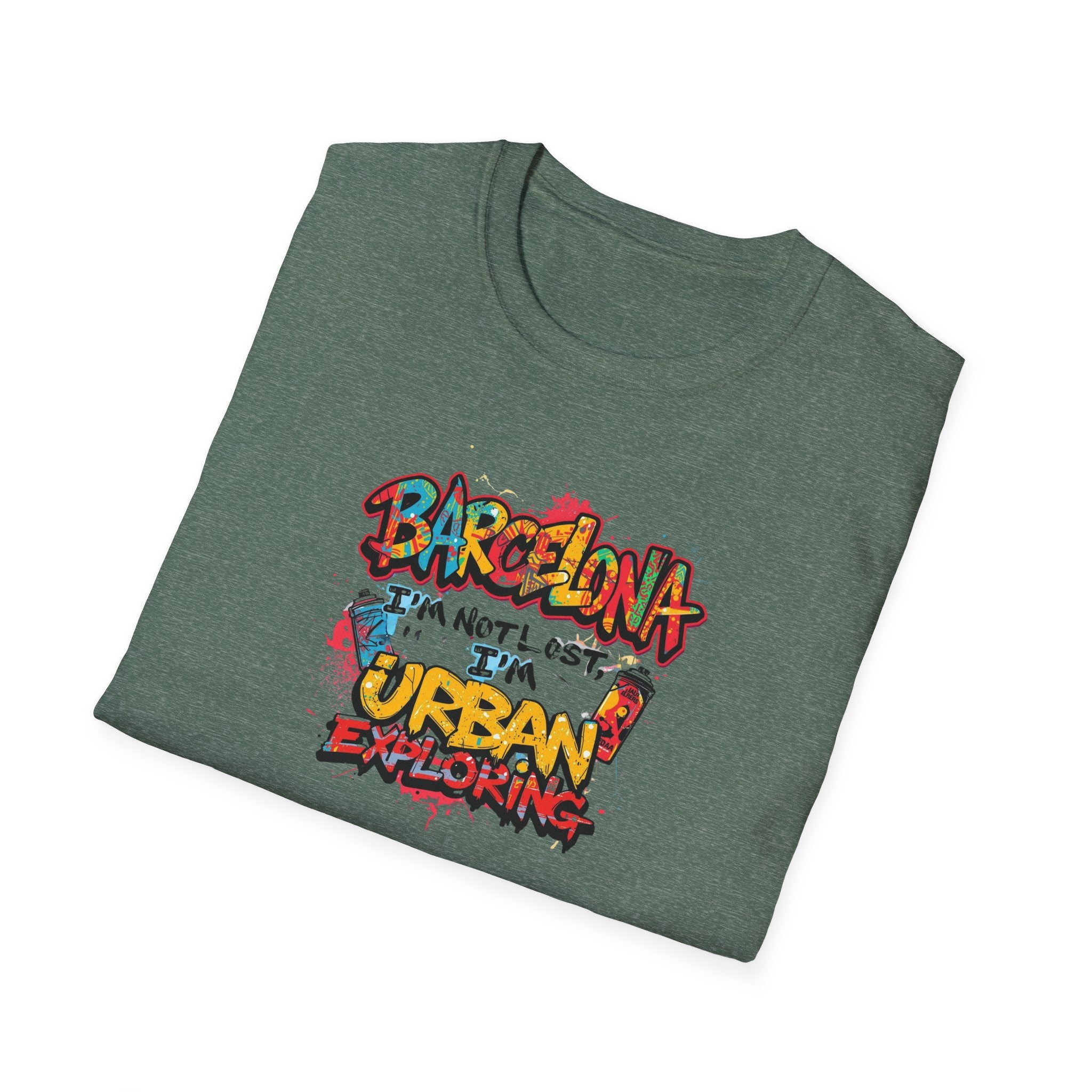 Barcelona Urban Graffiti T‑Shirt – Colorful Street Art Travel Tee