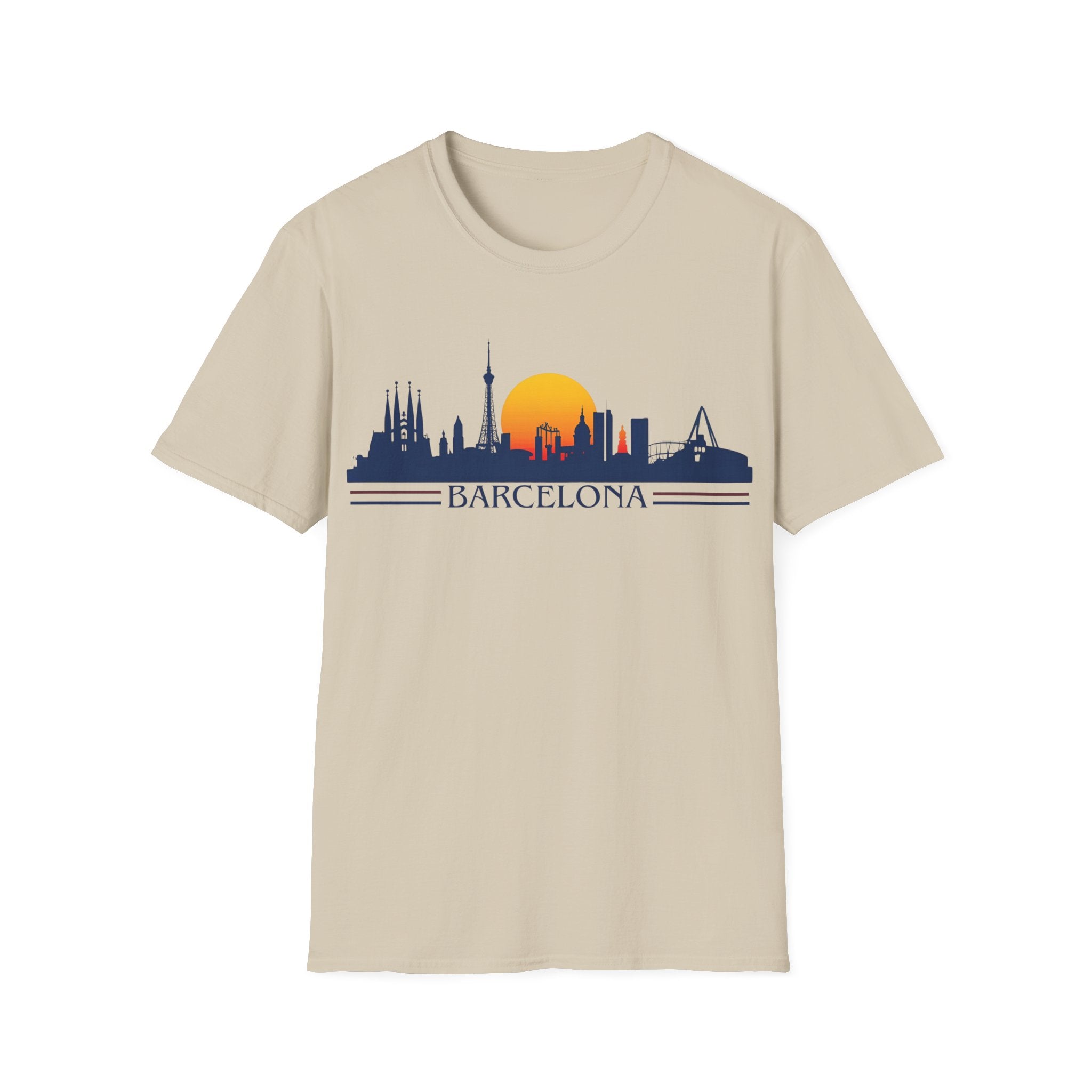 Barcelona skyline sunset T-Shirt | Spanish cityscape tee