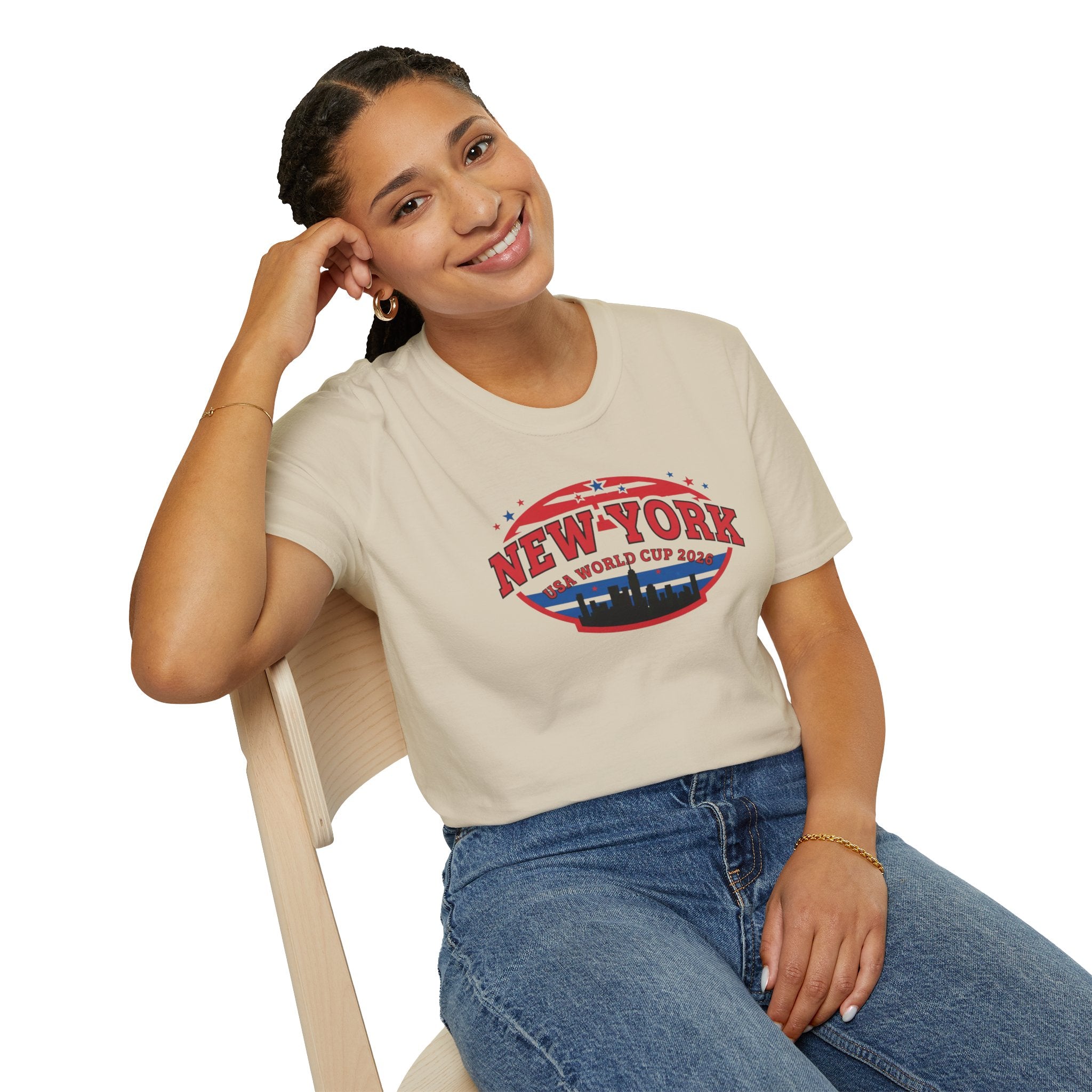 New York World Cup 2026 T-Shirt — Vintage Skyline Soccer Tee
