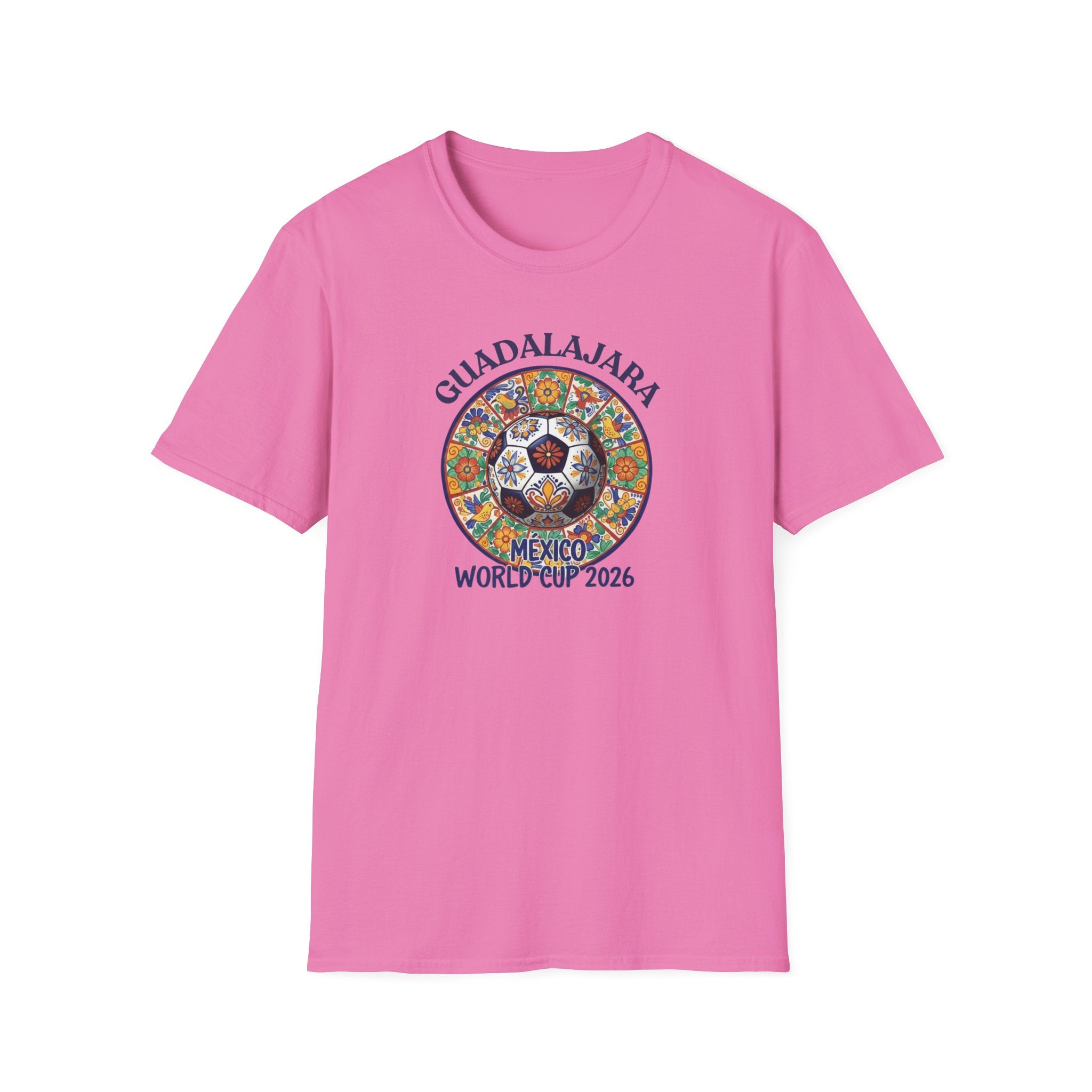 Guadalajara Mexico World Cup 2026 Soccer T-Shirt — Colorful Aztec Ball Design