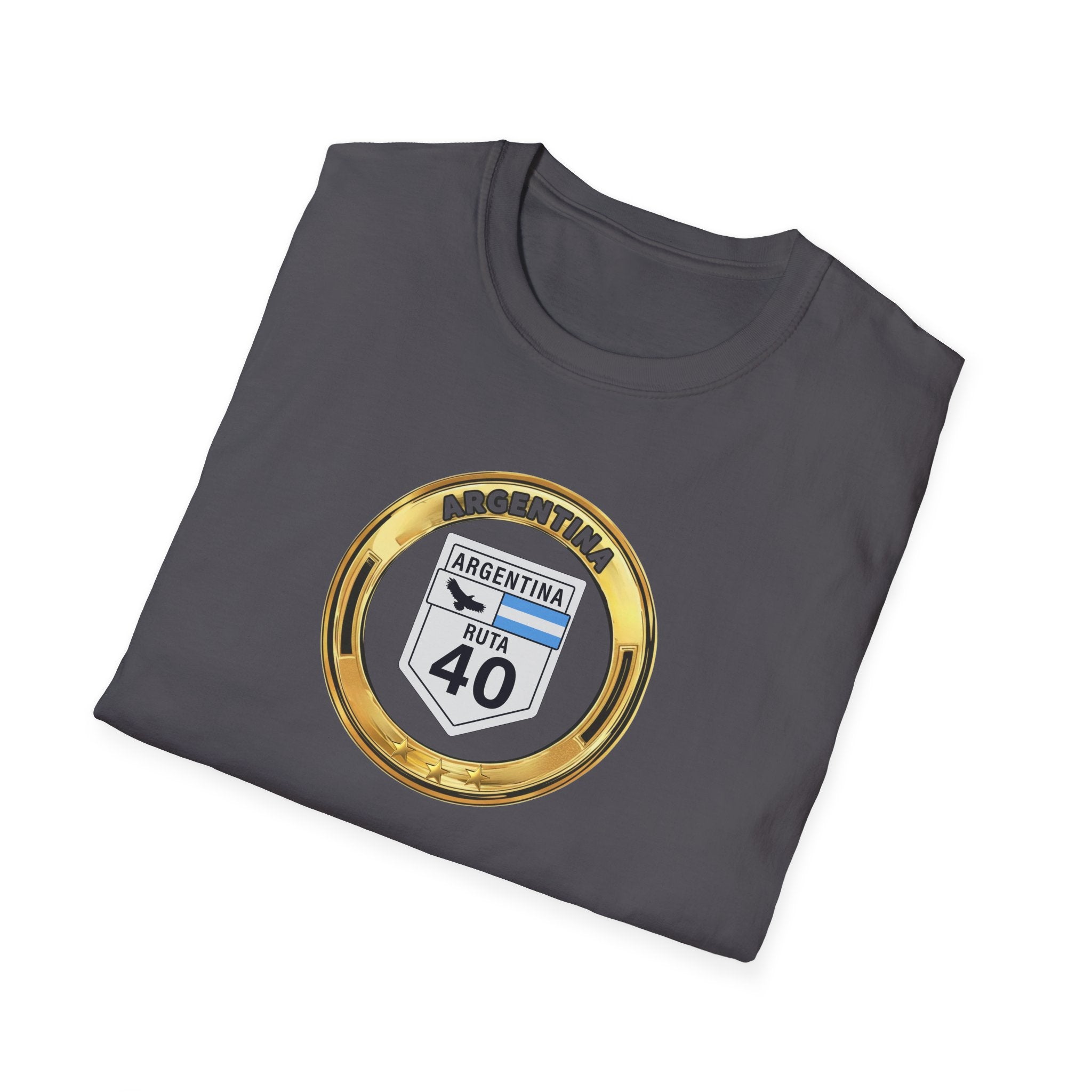 Argentina Route 40 T‑Shirt 3 Stars World Cup 2026— Vintage Ruta 40 Road Sign Tee