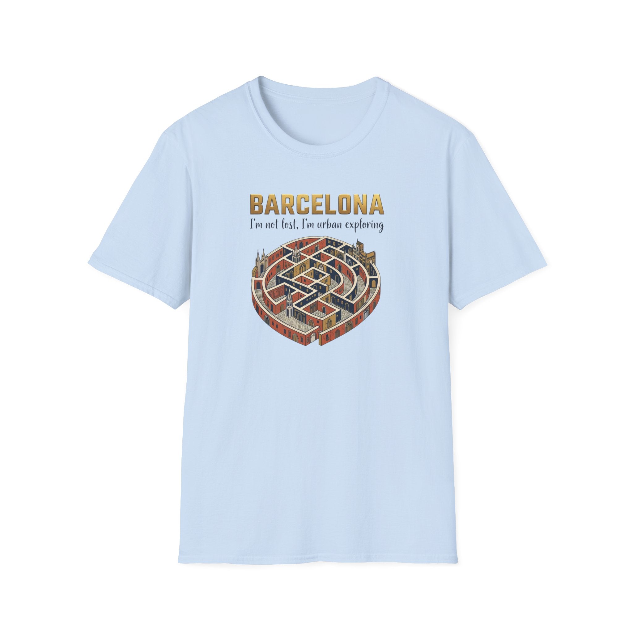 Barcelona Heart Maze T-Shirt — I am not lost, I’m urban exploring