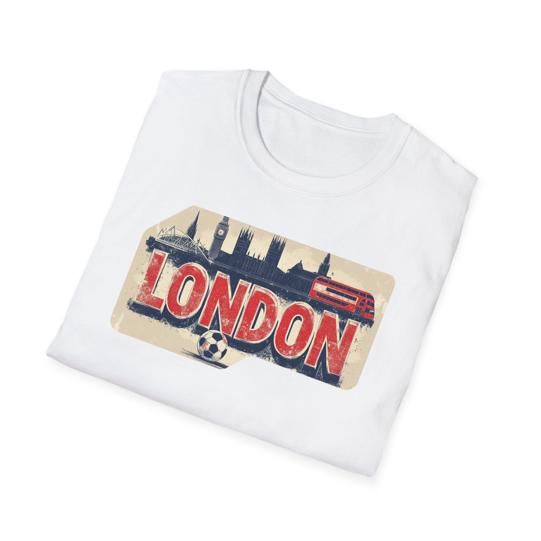 London Vintage Sign T-Shirt | Skyline, Union Jack Bus