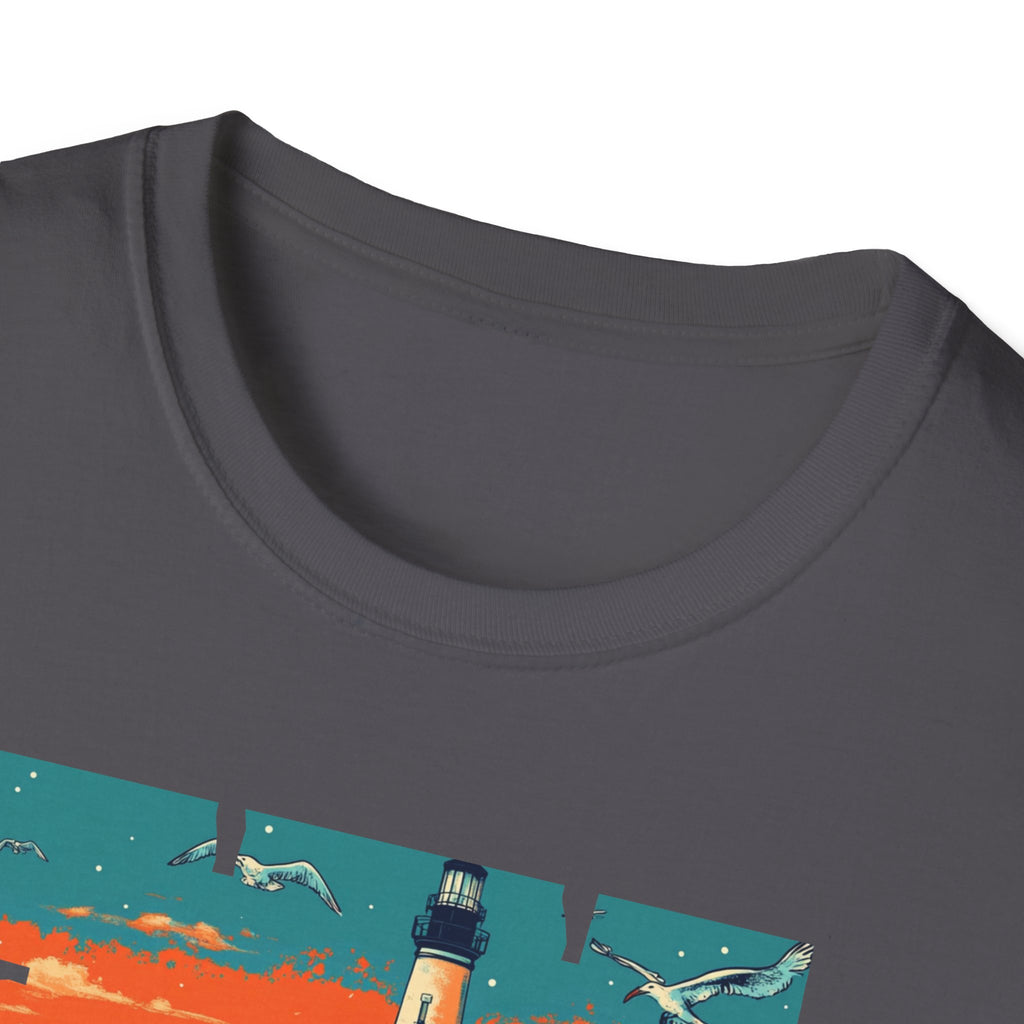 San Sebastian Lighthouse Vintage Poster T-Shirt | Coastal Travel Tee