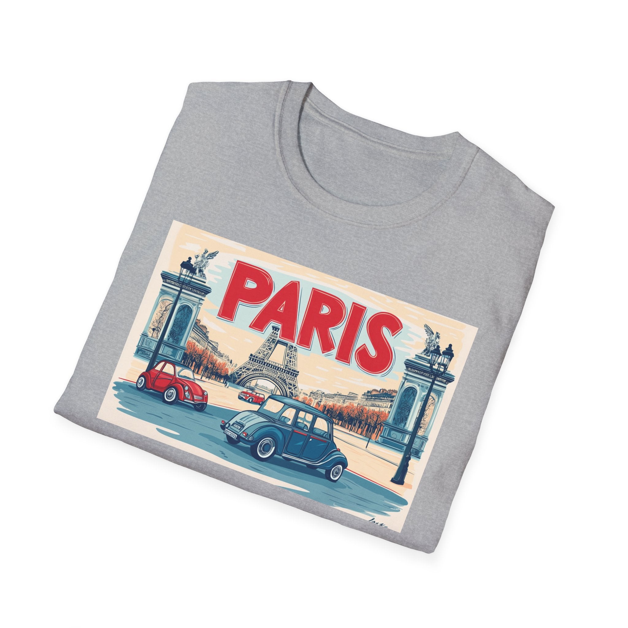 Paris Vintage Postcard T-Shirt | Eiffel Tower Retro Travel Tee