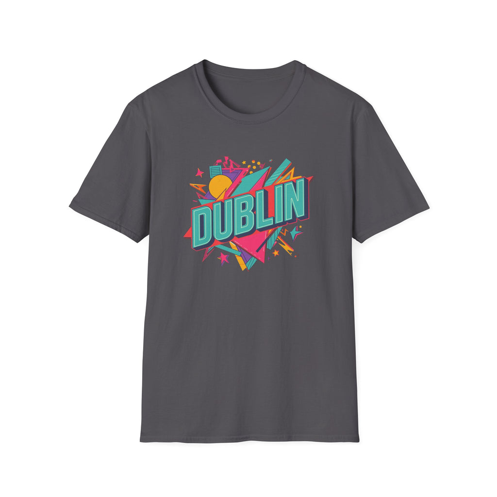 Dublin Retro Graphic T-Shirt — Bright 80s Style City Souvenir
