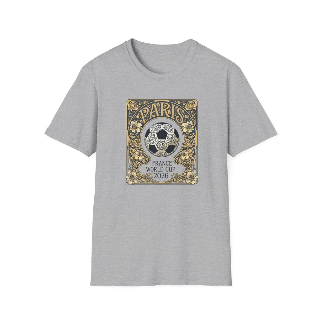 Paris 2026 World Cup Soccer T-Shirt — Retro Floral Football Design