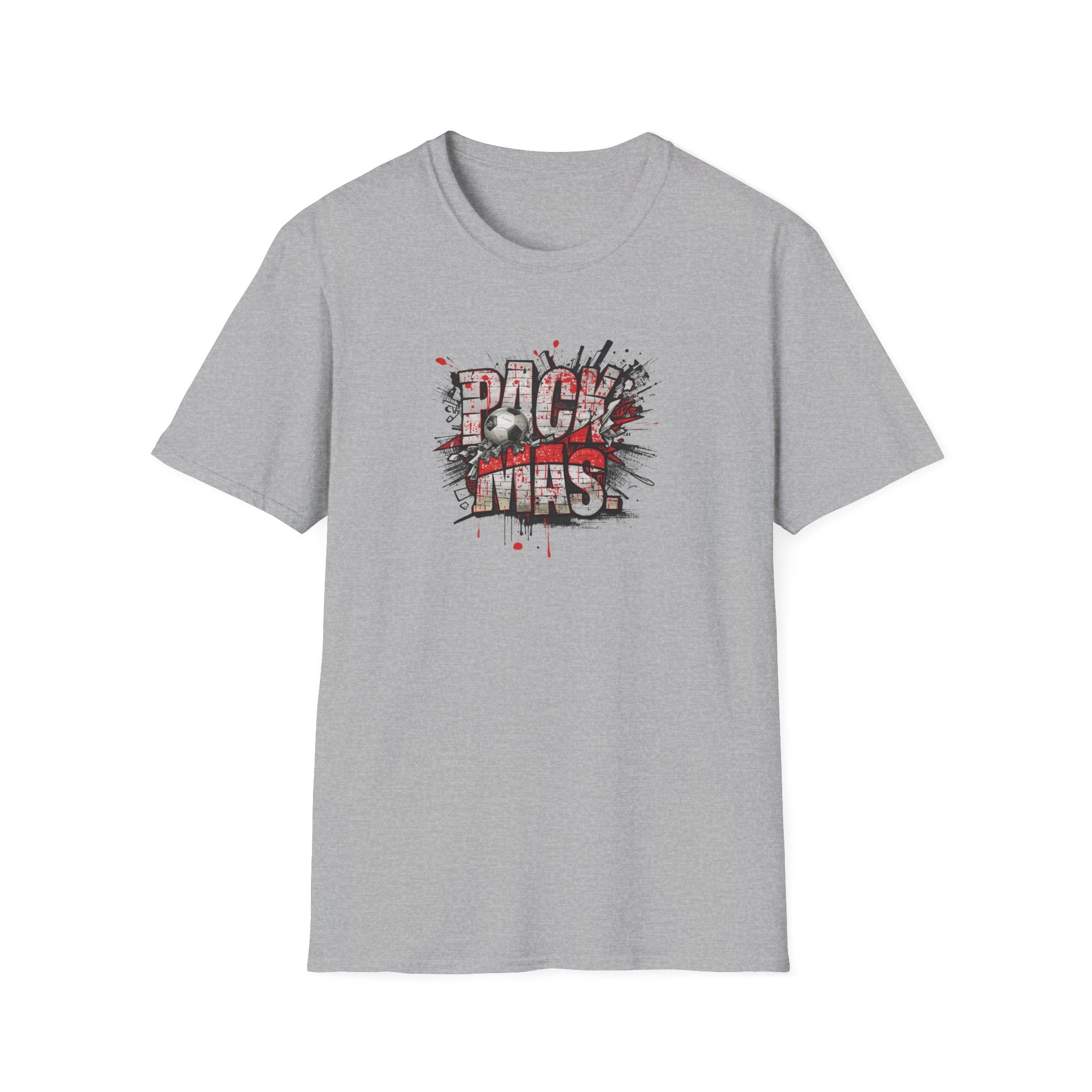 PACK MAS graphic T-Shirt | grunge splatter typography
