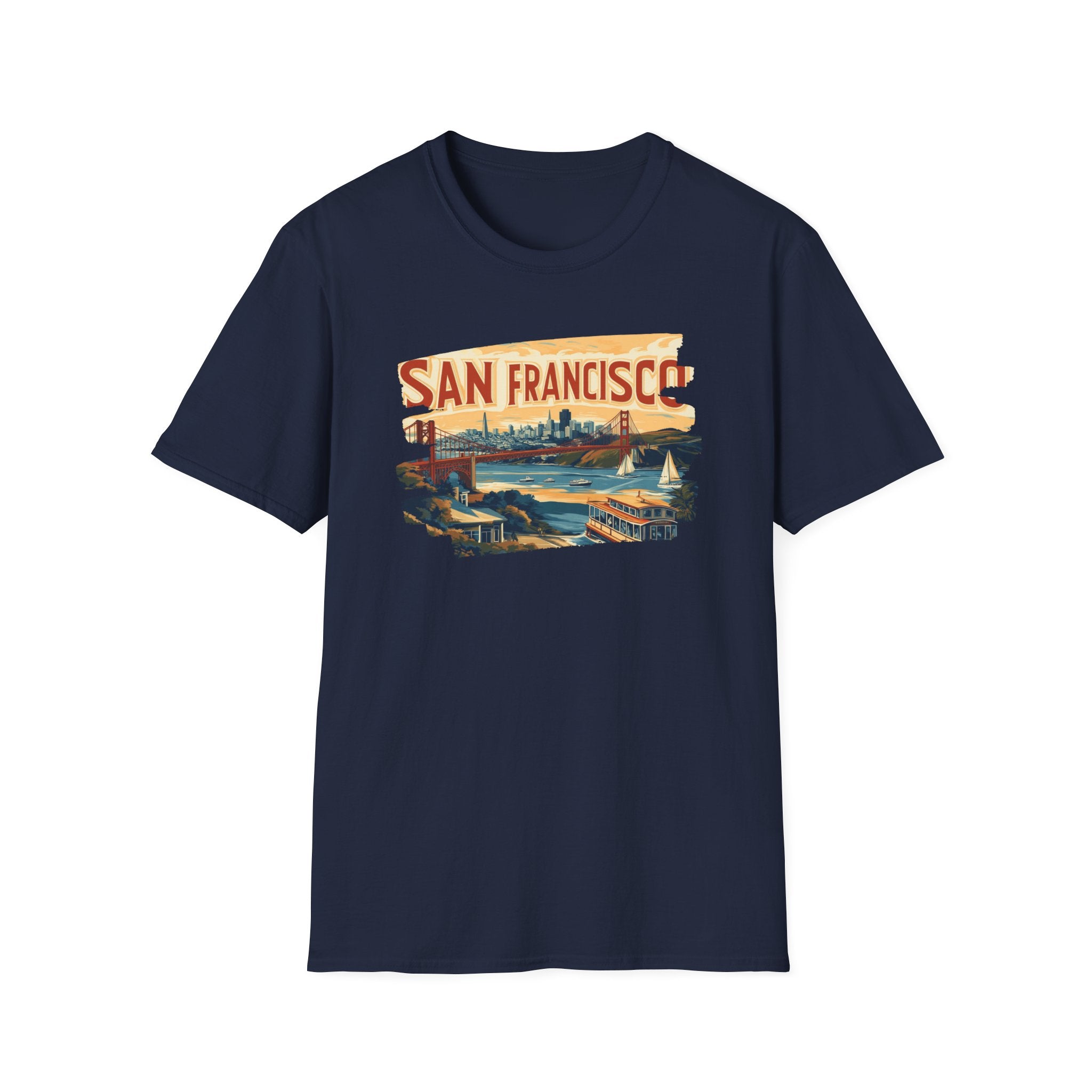 San Francisco Retro Skyline T-Shirt | Vintage City Travel Tee