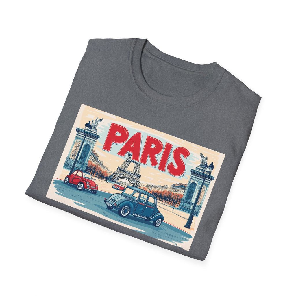 Paris Vintage Postcard T-Shirt | Eiffel Tower Retro Travel Tee