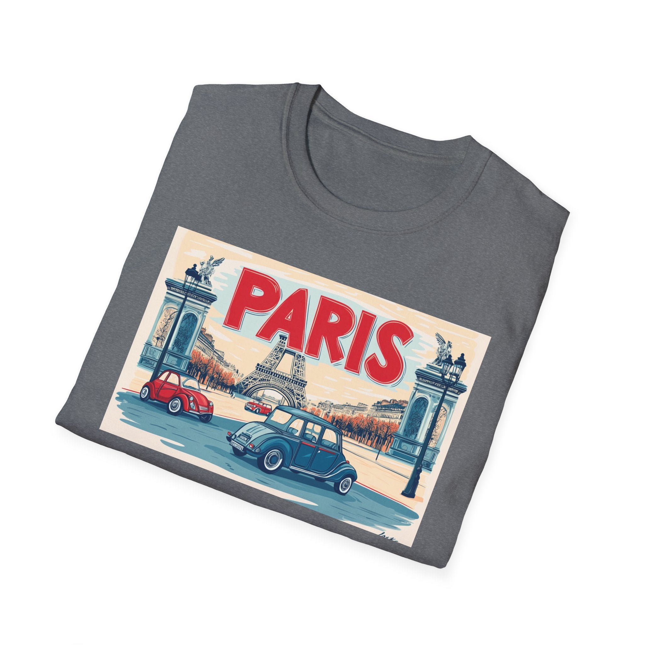 Paris Vintage Postcard T-Shirt | Eiffel Tower Retro Travel Tee