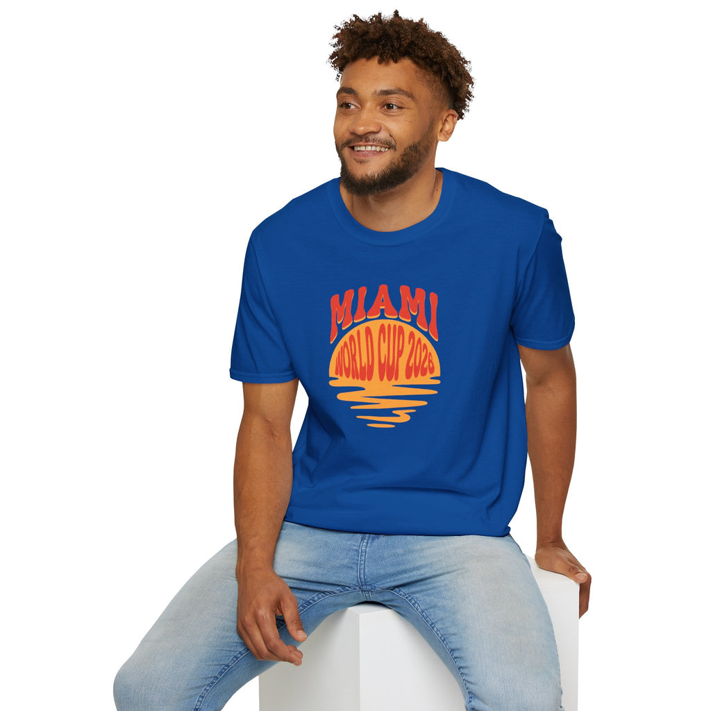 Miami World Cup 2026 T-Shirt – Retro Sunset Soccer Tee