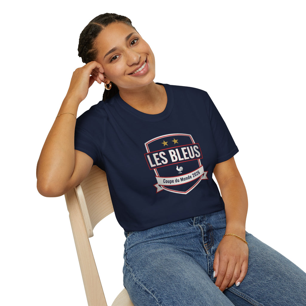 Les Bleus Shield T-Shirt – Coupe du Monde 2026 French Soccer Fan Tee