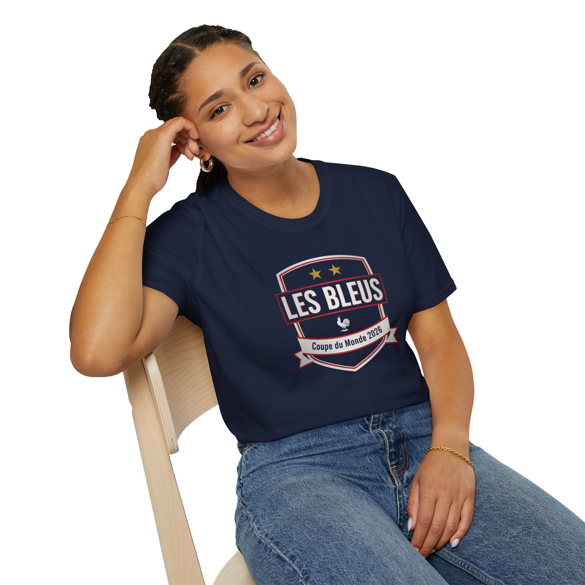 Les Bleus Shield T-Shirt – Coupe du Monde 2026 French Soccer Fan Tee