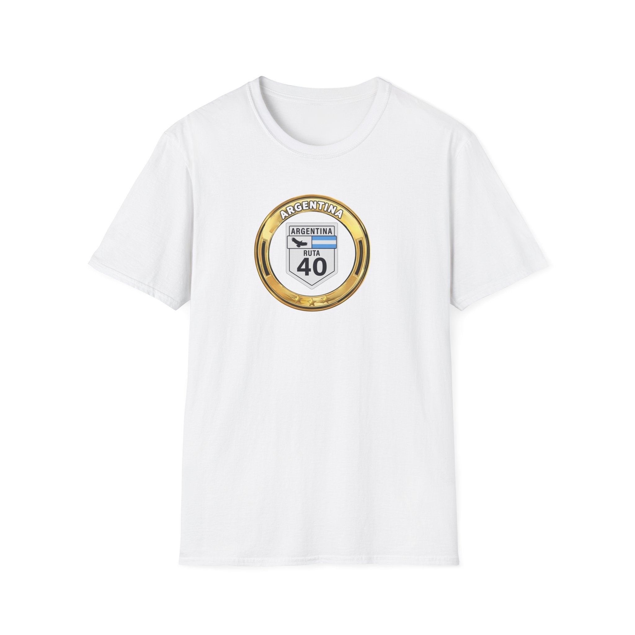 Argentina Route 40 T‑Shirt 3 Stars World Cup 2026— Vintage Ruta 40 Road Sign Tee