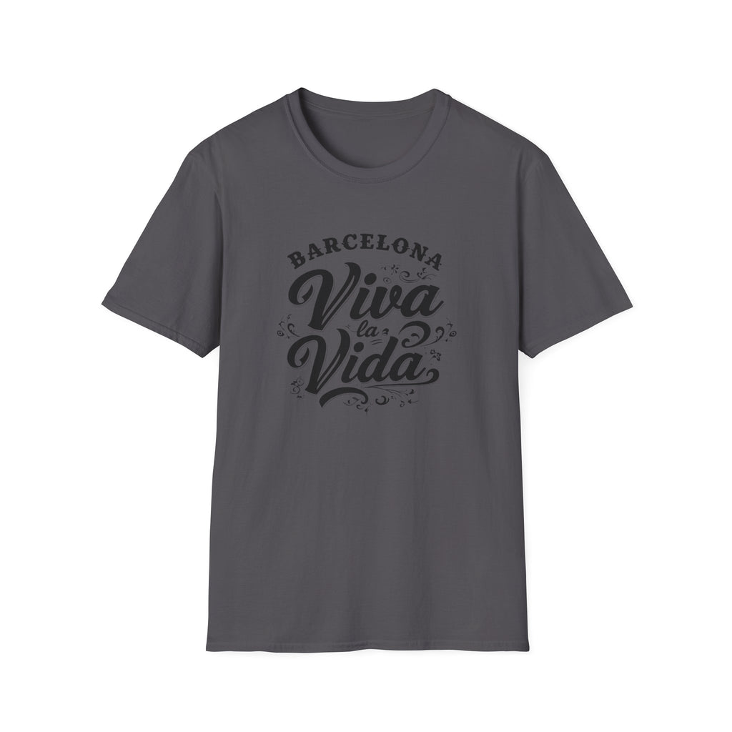Barcelona Viva la Vida T-Shirt | Spanish Phrase Typography Tee