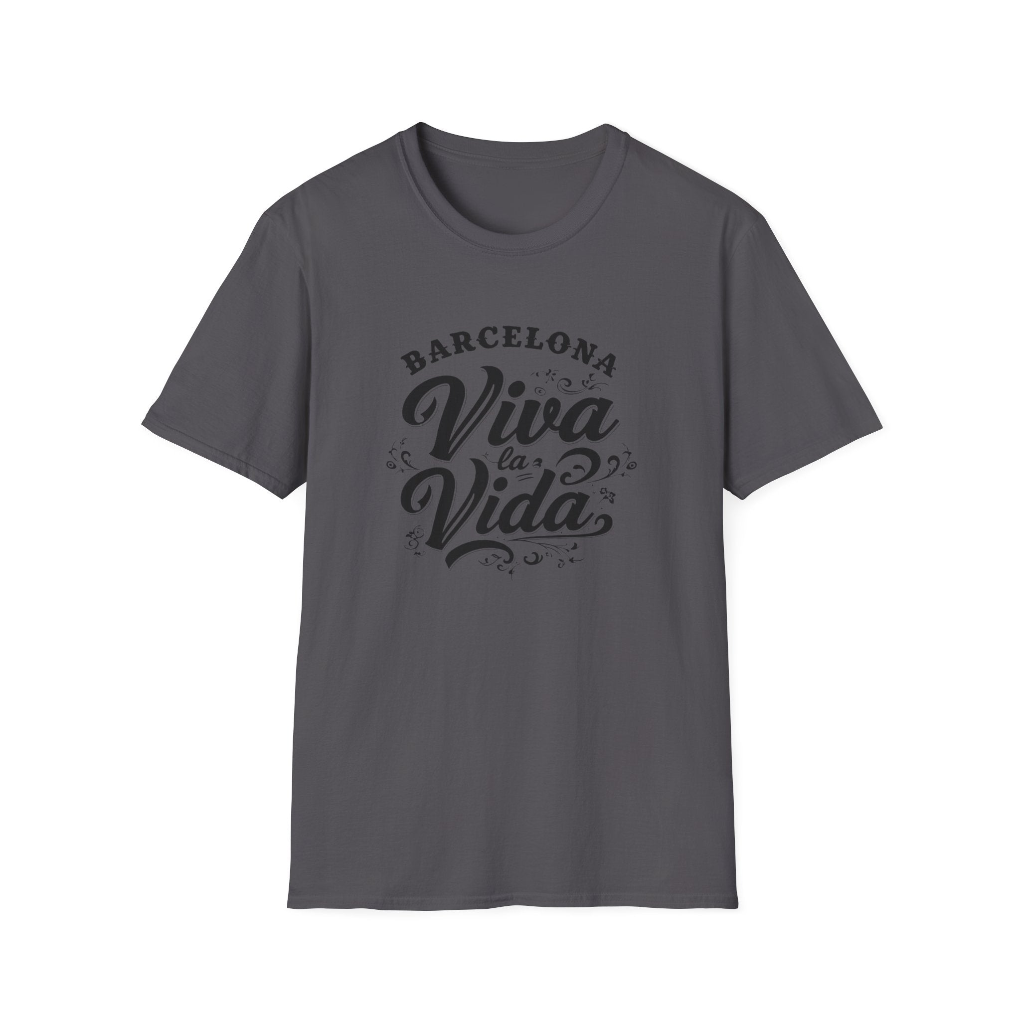 Barcelona Viva la Vida T-Shirt | Spanish Phrase Typography Tee
