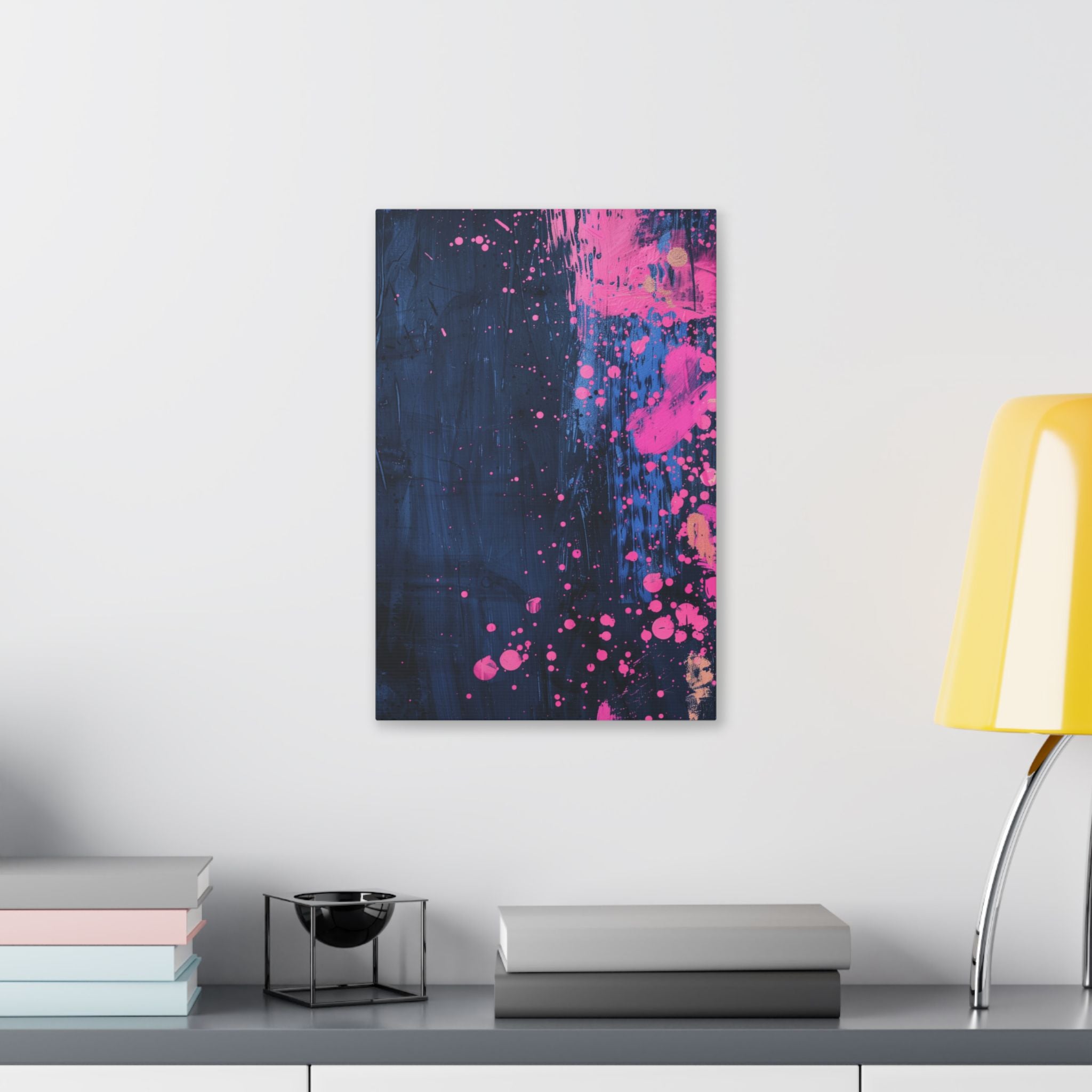 Abstract Neon Splash Canvas - Colour field painting inspired by Tokyo and Japanese artistic heritage