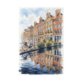 Amsterdam Canal Bicycle - Classic Stretched Canvas Wall Art