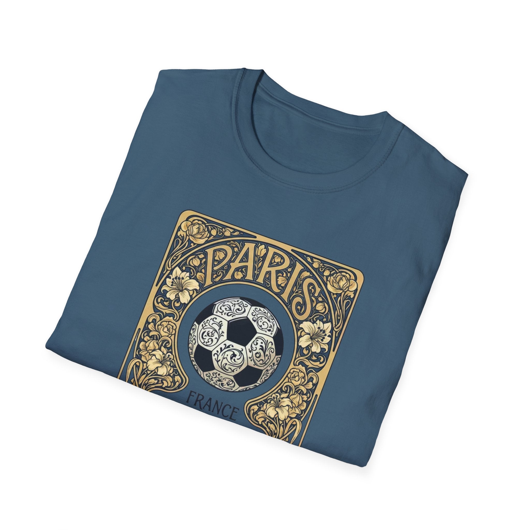 Paris 2026 World Cup Soccer T-Shirt — Retro Floral Football Design