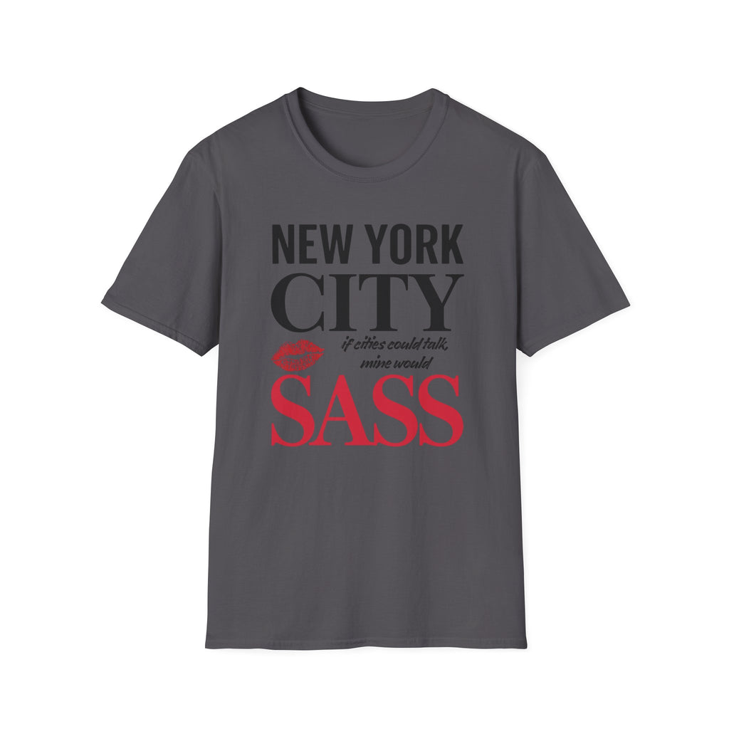 New York City Sass T-Shirt — NYC Lipstick Kiss Graphic Tee